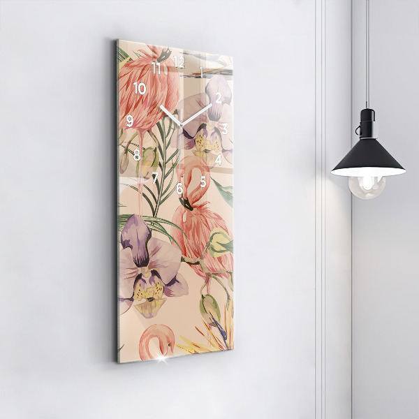 Orologio verticale Foglie di palma tropicali