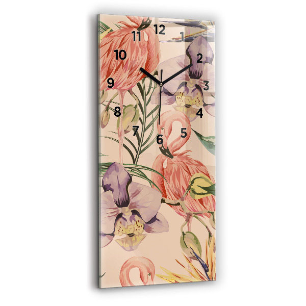 Orologio verticale Foglie di palma tropicali