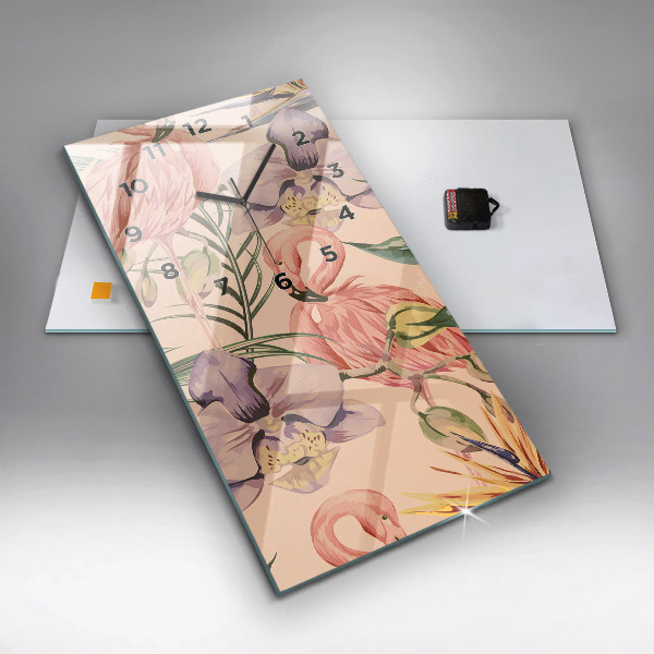 Orologio verticale Foglie di palma tropicali