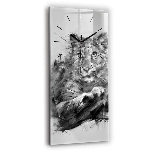 Orologio verticale Leone dipinto