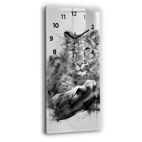 Orologio verticale Leone dipinto