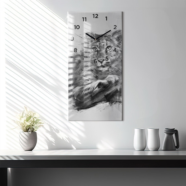 Orologio verticale Leone dipinto