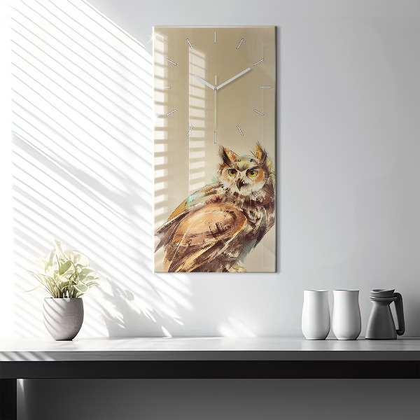 Orologio verticale Gufo - segno di saggezza