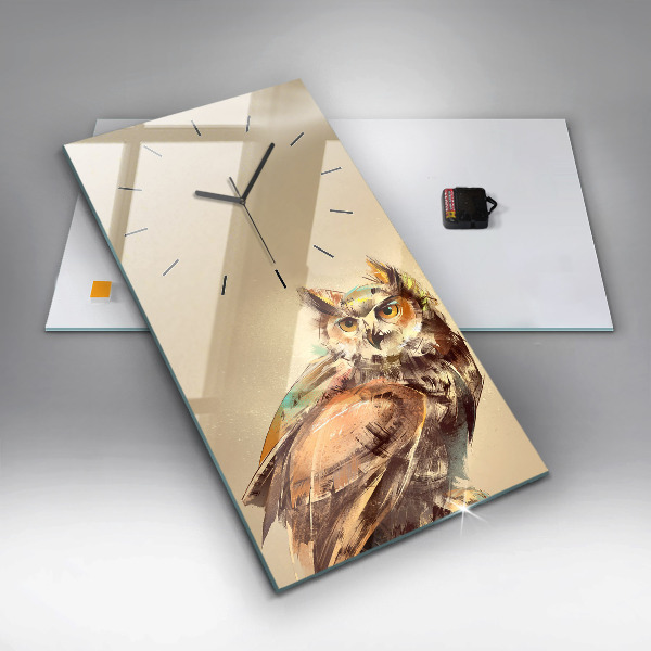 Orologio verticale Gufo - segno di saggezza