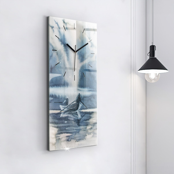 Orologio verticale Lago invernale Łódka