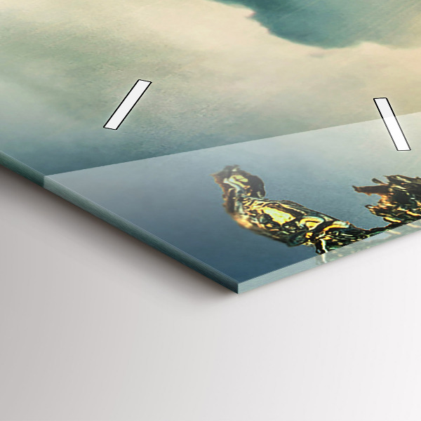 Orologio verticale Prospettiva del tramonto delle onde