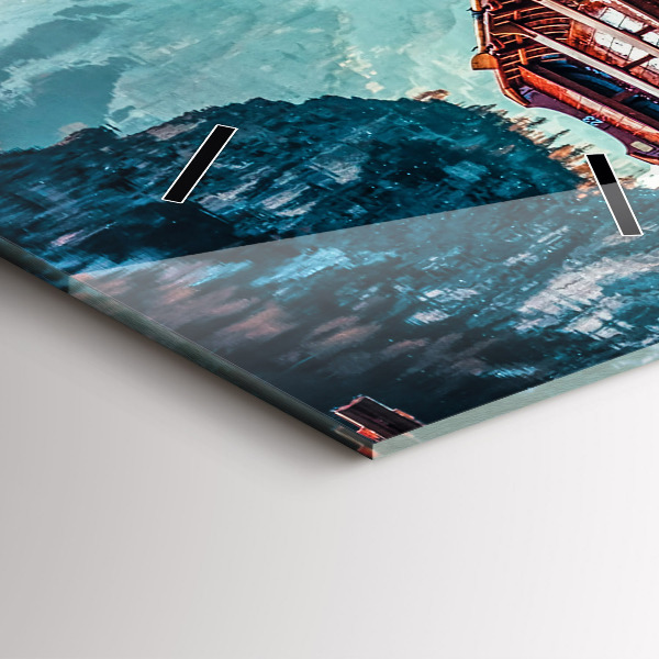 Orologio verticale Molo e lago