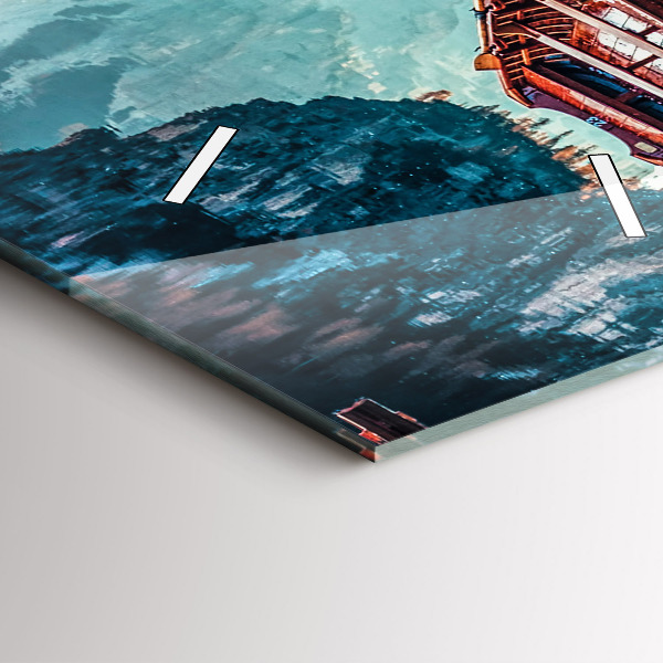 Orologio verticale Molo e lago