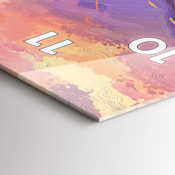 Orologio verticale Prato al tramonto