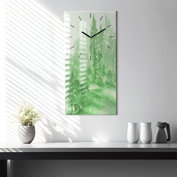 Orologio verticale Dipingere la foresta verde