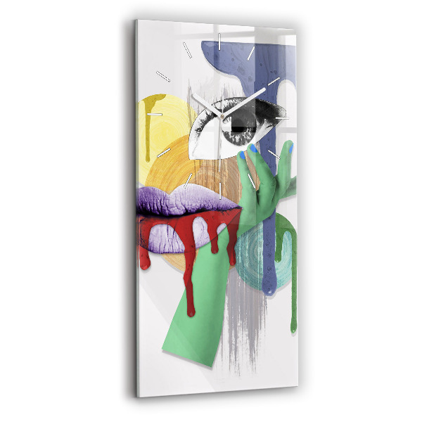 Orologio verticale collage surrealista