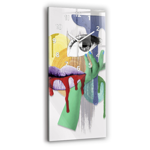 Orologio verticale collage surrealista