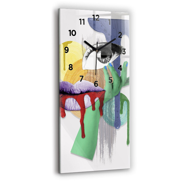 Orologio verticale collage surrealista