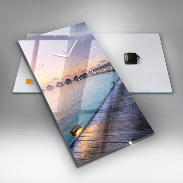 Orologio verticale Tramonto Maldive