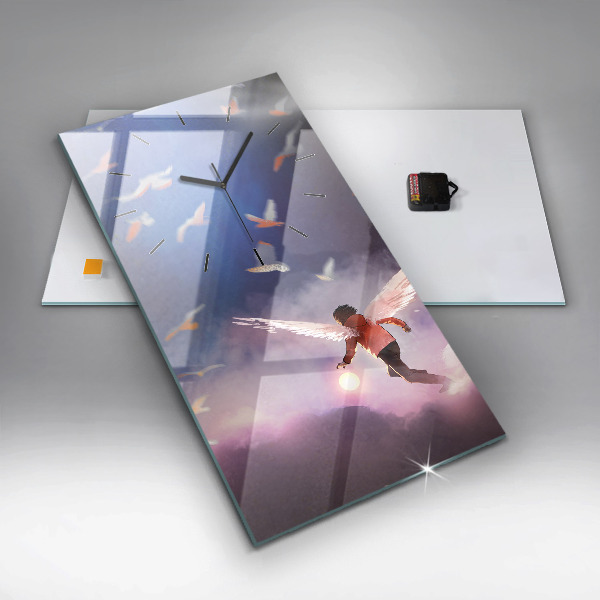 Orologio verticale Ragazzo con le ali