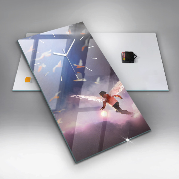 Orologio verticale Ragazzo con le ali