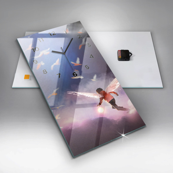 Orologio verticale Ragazzo con le ali