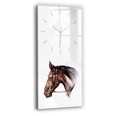 Orologio verticale Profilo del cavallo dipinto