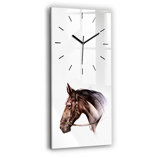 Orologio verticale Profilo del cavallo dipinto