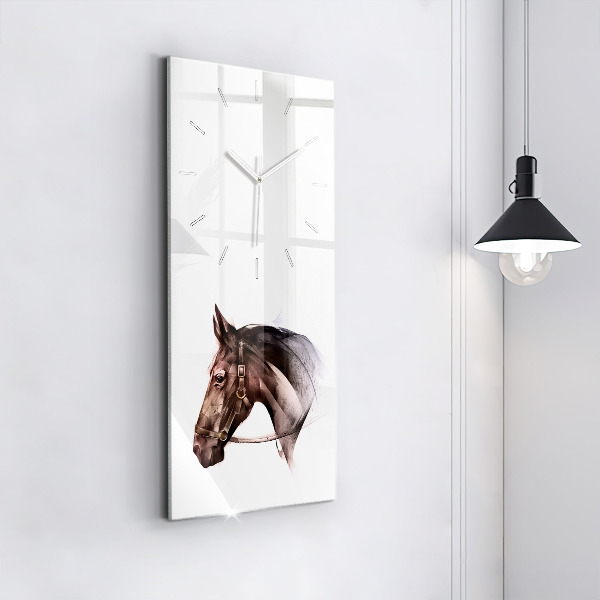 Orologio verticale Profilo del cavallo dipinto