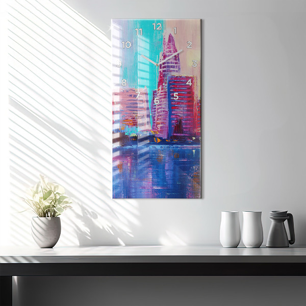 Orologio verticale Astrazione del grattacielo