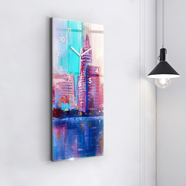Orologio verticale Astrazione del grattacielo