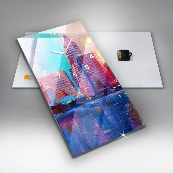 Orologio verticale Astrazione del grattacielo