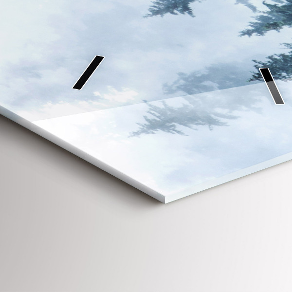 Orologio verticale Paesaggio montano nebbioso