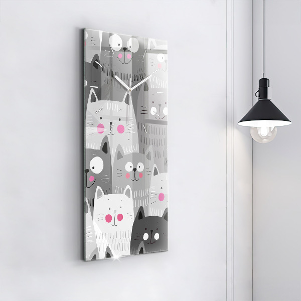 Orologio verticale Modello con gatti
