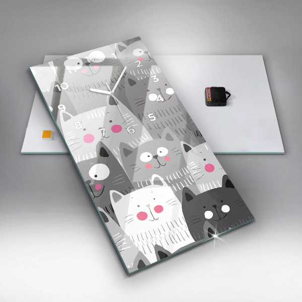 Orologio verticale Modello con gatti