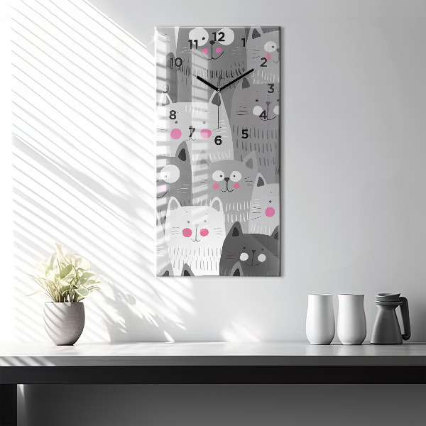Orologio verticale Modello con gatti