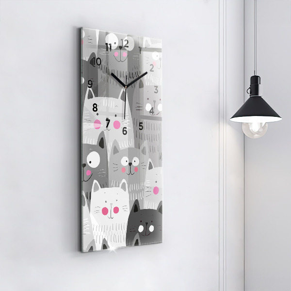 Orologio verticale Modello con gatti