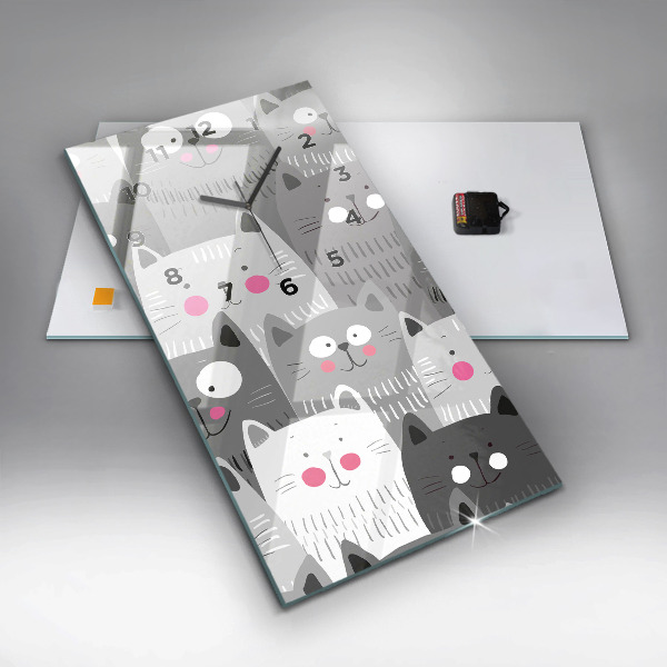 Orologio verticale Modello con gatti