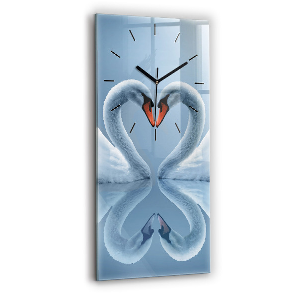 Orologio verticale Cigni nel cuore
