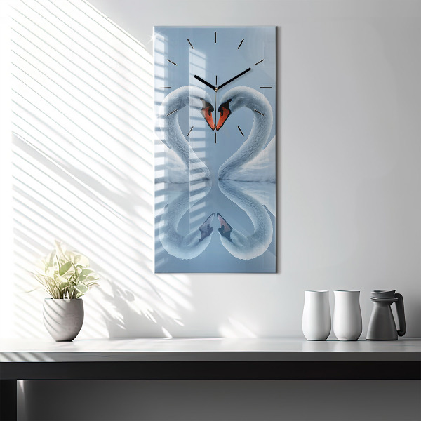 Orologio verticale Cigni nel cuore