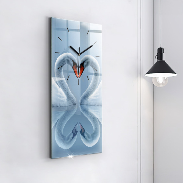 Orologio verticale Cigni nel cuore