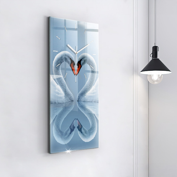 Orologio verticale Cigni nel cuore