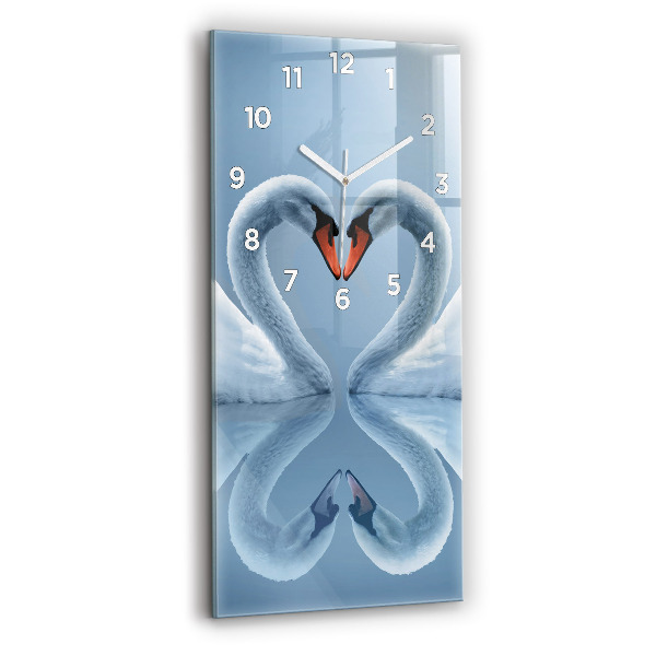 Orologio verticale Cigni nel cuore