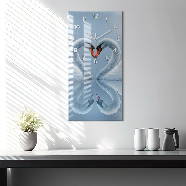 Orologio verticale Cigni nel cuore