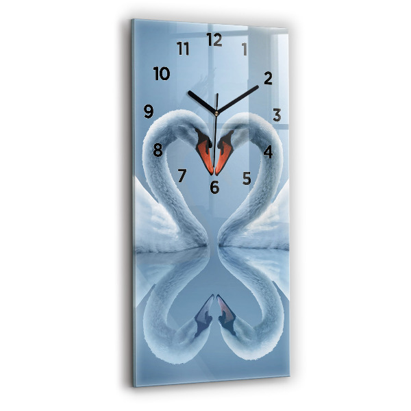 Orologio verticale Cigni nel cuore