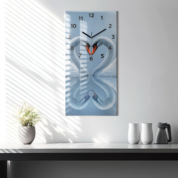 Orologio verticale Cigni nel cuore