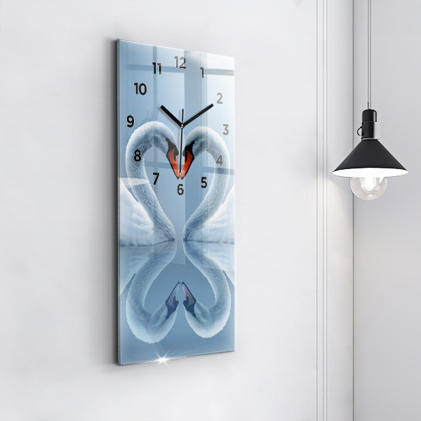 Orologio verticale Cigni nel cuore