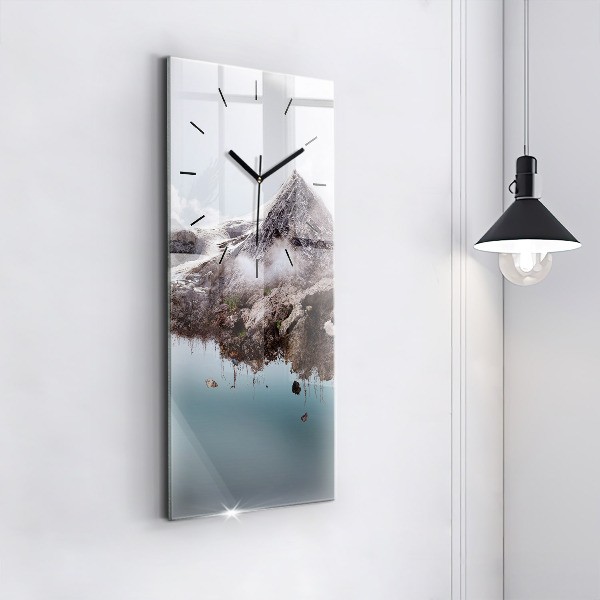 Orologio verticale Isola volante e cascata