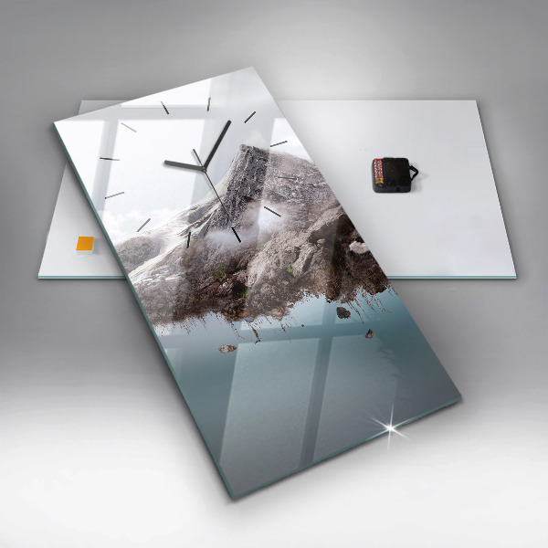 Orologio verticale Isola volante e cascata