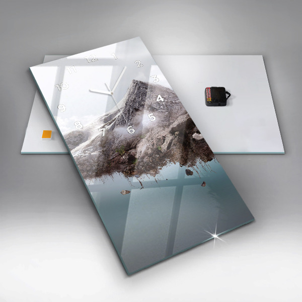 Orologio verticale Isola volante e cascata