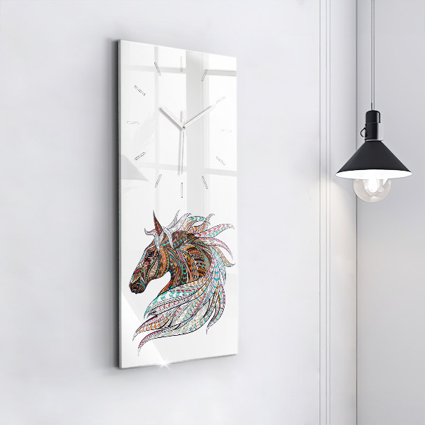 Orologio verticale Illustrazione di cavallo