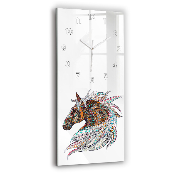 Orologio verticale Illustrazione di cavallo