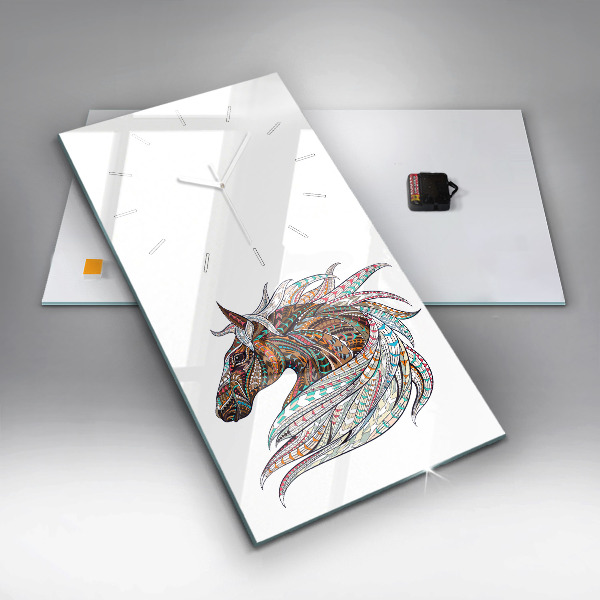 Orologio verticale Illustrazione di cavallo