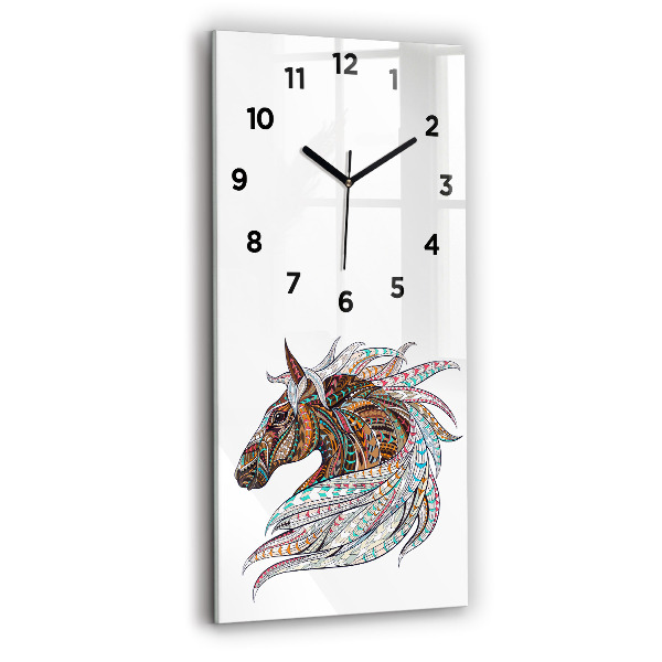 Orologio verticale Illustrazione di cavallo