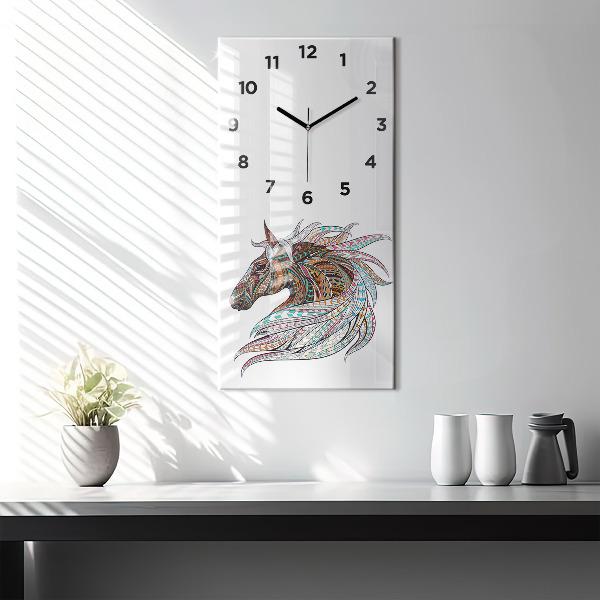 Orologio verticale Illustrazione di cavallo